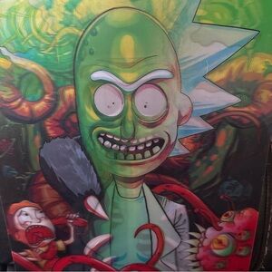 New 3D Picture Changing Rick and Morty Pickle Cartoon Character Poster